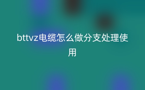 bttvz电缆怎么做分支处理使用？(图1)